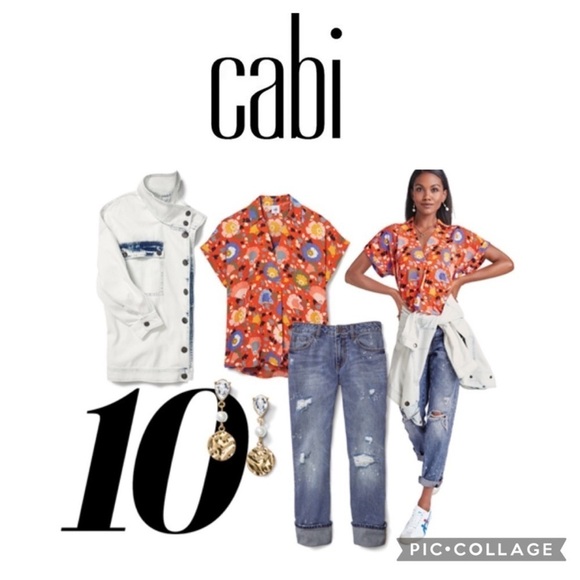 Cabi oversized jean jacket. Bleach washed denim jacket size small ‘Drew’ Style - Picture 16 of 16